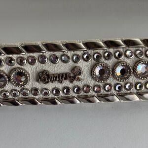 Kippys White Belt with Silver Accents